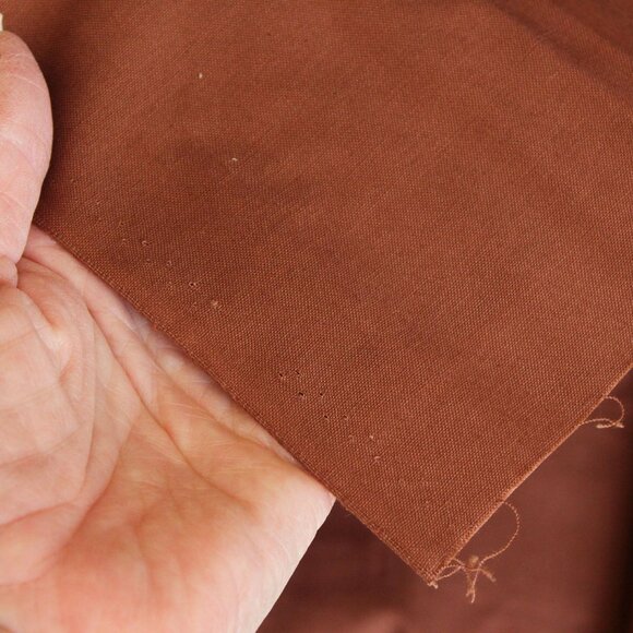 Vintage Fabric Fat Quarter, Brown Cotton Quilt Fabric Scrap, 18x22" - Picture 7 of 10